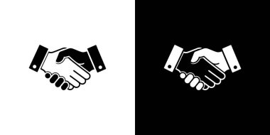 Bu resimde iki tane tokalaşma simgesi var. Beyaz arka planda, el sıkışma siyahtır, siyah arkaplanda ise el sıkışma beyazdır. Basit ama güçlü grafik tasarımı.