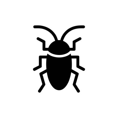 Siluet, altı bacaklı ve belirgin antenli basit, stilize edilmiş bir hamamböceğine sahiptir. Siyah hamamböceği temiz şeffaf bir arkaplan ile izole edilir, böylece örtüler kolaylaşır.