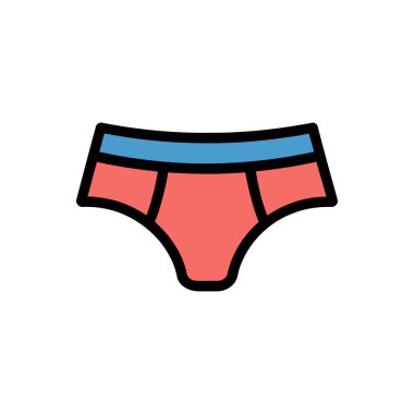 Bir minimalist tasvir siyah aksanlı basit mercan iç çamaşırlarını içerir. Bel parlak bir maviye boyanmış. Tamamen şeffaf bir arkaplan üzerine kuruludur..