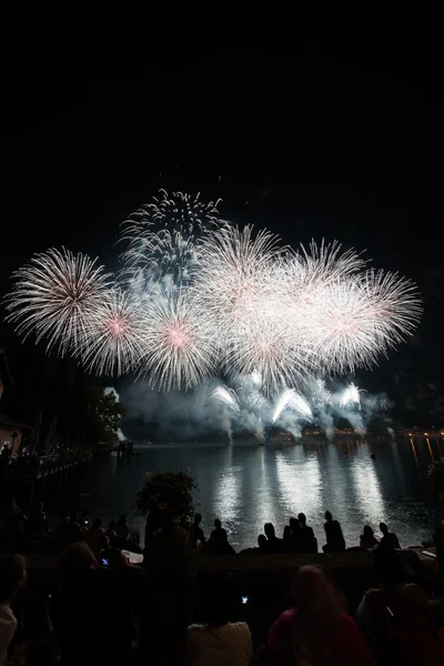 Feuerwerk am Gardasee — Stockfoto