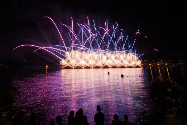 Feuerwerk am Gardasee — Stockfoto