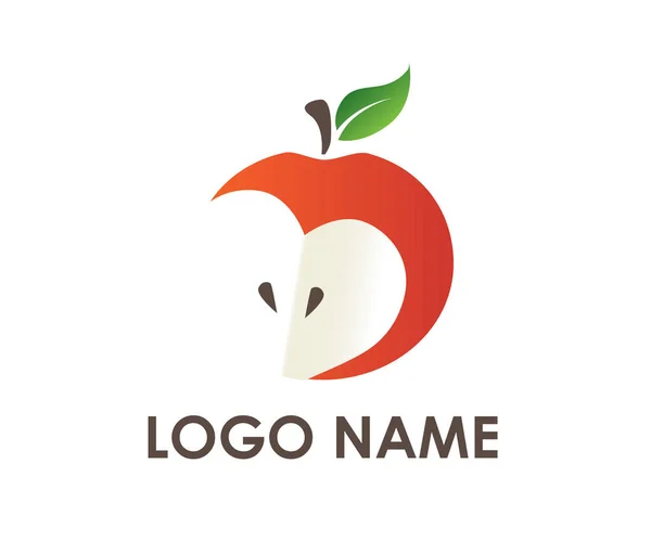 Abstrakcyjny Wzór Logo Jabłka Miejsce Nazwę Logo — Wektor stockowy