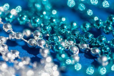 Soyut Mavi ışıklar, arka plan defocused bokeh ile olan.