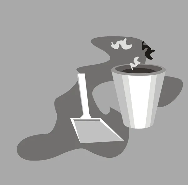 Cleaning. bucket and scoop — Stock Vector