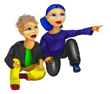 çocuklar oturma ve söz