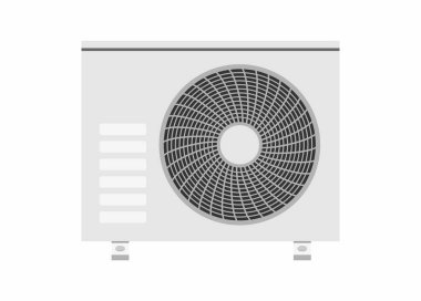 Klima yoğunlaştırma ünitesi. Basit düz resimleme.