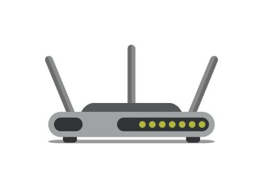 Wi fi router. Simple flat illustration