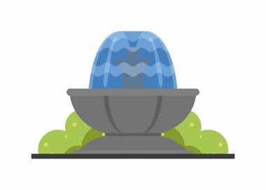 Su çeşmesi. Basit düz resimleme.