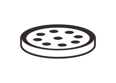 Siyah beyaz zemin gözenekleri. Basit izole illüstrasyon.