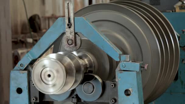 Turbina rotoros belső acélgép — Stock videók