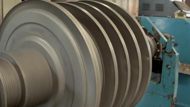Turbina rotore interno macchina in acciaio — Video Stock