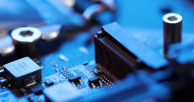 m2 ssd bağlantı ana kart üzerinde seçici odaklı makro detay