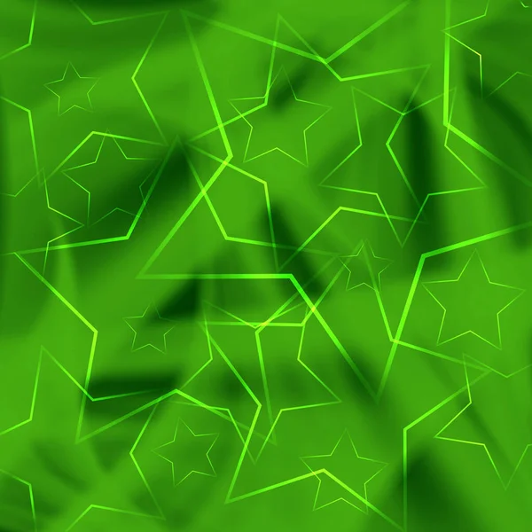 緑の細胞をジャグ状の縞と線で交差させる繊細なストローク 美しいものと一緒に人生を楽しむ — ストック写真