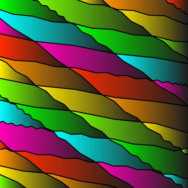 Lustrzane Kolorowe Odłamki Zakrzywionych Jasnoniebieskich Przecinających Się Wstążek Ciemnych Linii — Zdjęcie stockowe