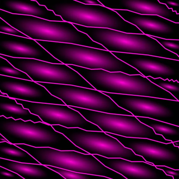 曲線的なピンクのリボンと垂直線の三角形の破片をミラー アブストラクト ハーフトーン効果のあるモダンなビジネススタイルのためのデジタルフラクタルテクスチャ — ストック写真