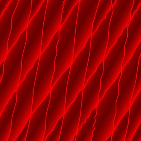 Tükrözött Négyszögletes Szilánkok Ívelt Piros Metsző Szalagok Világos Vonalak Absztrakt — Stock Fotó