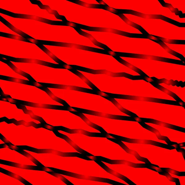 Kırmızıya Siyah Çizgiler Eşkenar Dörtgenler Çiziyor Basit Bir Şenlik Tarzında — Stok fotoğraf