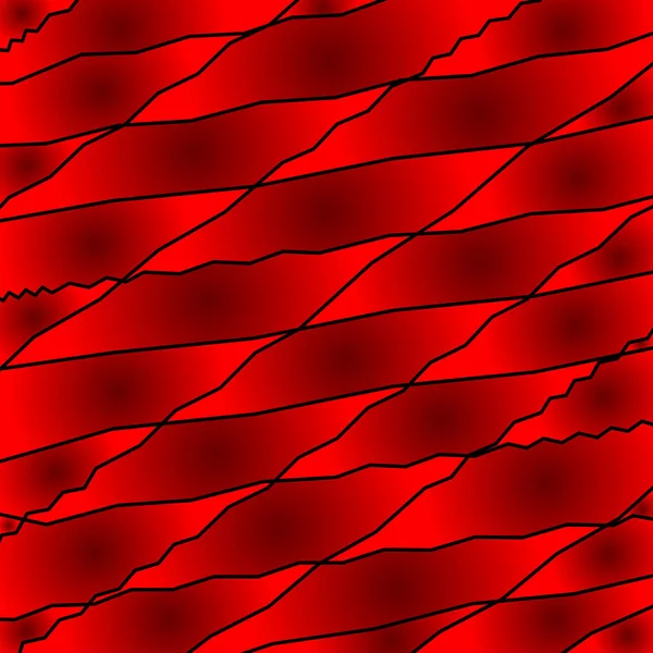 Θραύσματα Καμπύλας Κόκκινης Διατομής Και Σκούρες Γραμμές Αφηρημένη Ψηφιακή Φράκταλ — Φωτογραφία Αρχείου