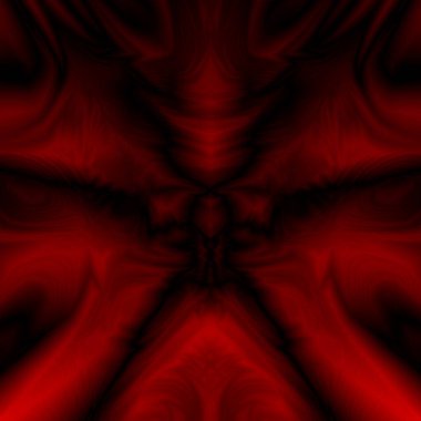 Kırmızı parıltılı uzaylı bir konuğun soyut görüntüsü. Güzel şeylerle birlikte hayatın tadını çıkar.