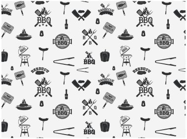 Bbq desen Vektörleri dekoratif simgeler dizayn
