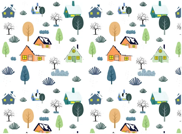 Kar Taneleri ve Saf Elementler vektörleri Arkaplan Dokusuna sahip Kusursuz Kış Kalıbı