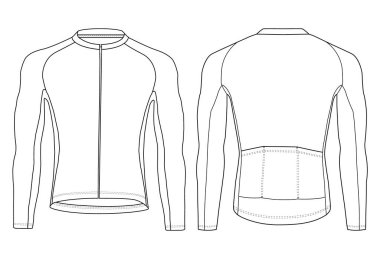 bisiklet uzun kollu forma vektörü