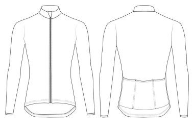 bisiklet uzun kollu forma vektörü