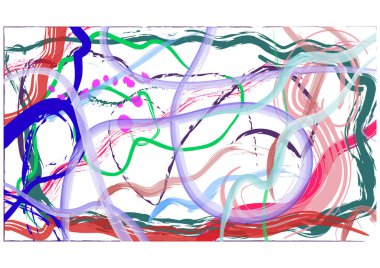 Yumuşak Fırça Vuruşları ile Soyut Pastel Akışkan Dalga Arkaplanı