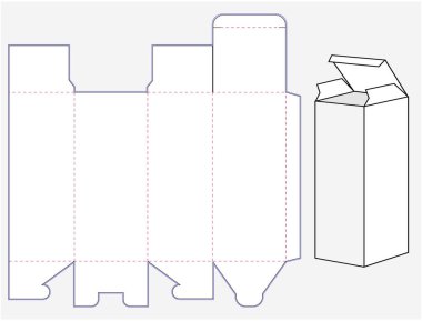 kutu paketleme şablon tasarımı