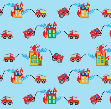 Firetrucks ve Binalar ile Seamless Modeli.
