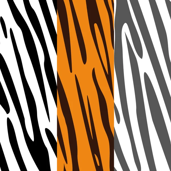 Текстуры зебры и тигра — стоковый вектор