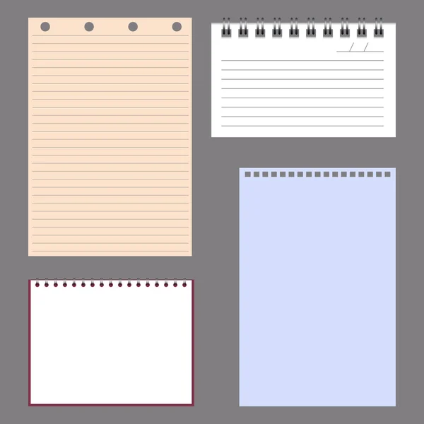 Notebook paper. vector — Stock Vector