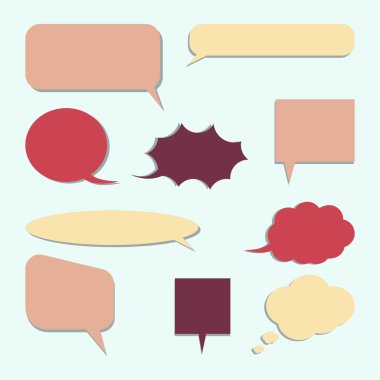 diyalog simgesi düz tasarım ayarla