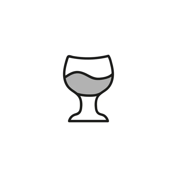 Pictogram vector glas wijn — Stockvector