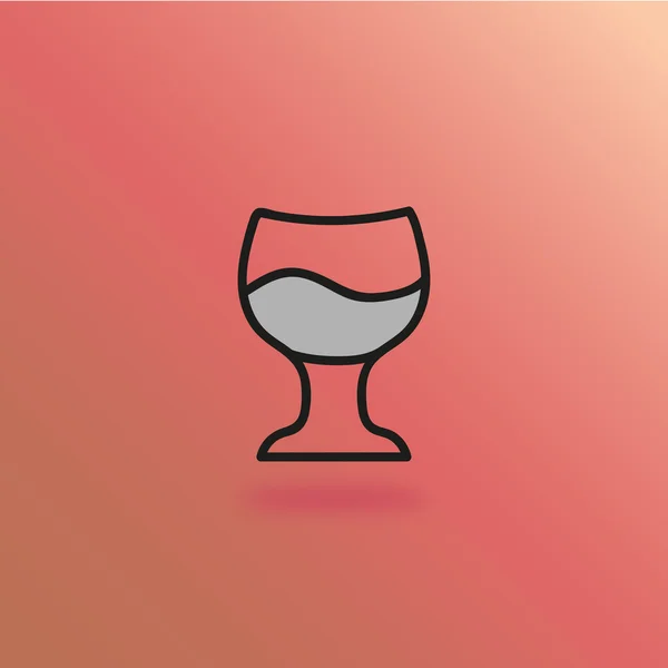 Ícone vetor de vidro de vinho —  Vetores de Stock