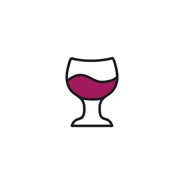 Symbol Vektor Glas Wein — Stockvektor