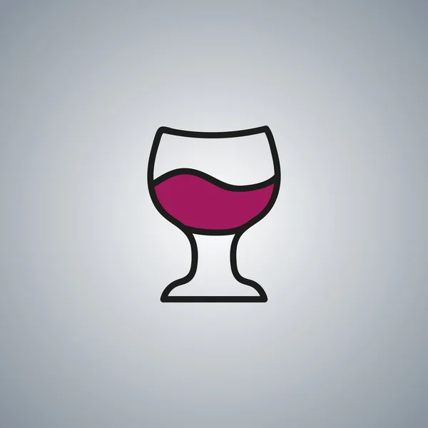 Icono vector vaso de vino — Archivo Imágenes Vectoriales