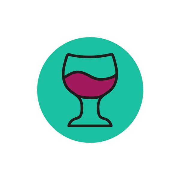 Symbol Vektor Glas Wein — Stockvektor