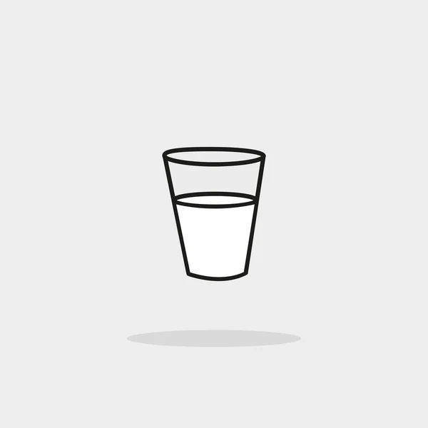 玻璃不倒翁水牛奶矢量图标 — 图库矢量图片
