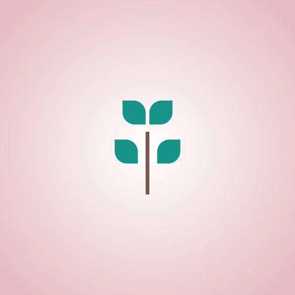 Sevimli simge vektör ağaç yaprak büyüme Filiz
