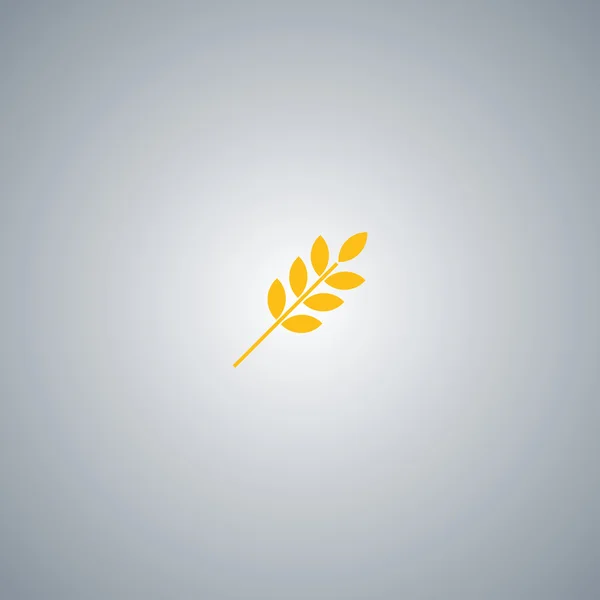 Spike icona vettore pane crescita giallo oro grano — Vettoriale Stock