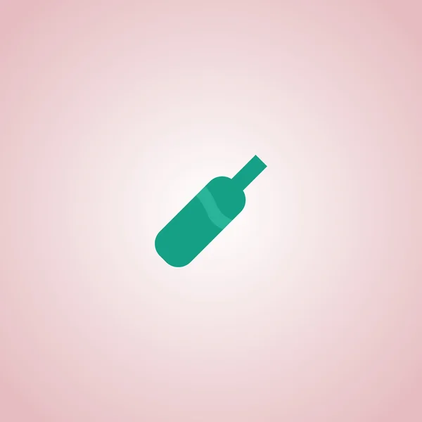 ボトル グリーン ワイン グラスのアイコン ベクトル — ストックベクタ