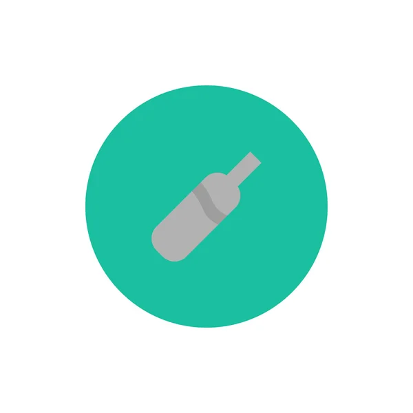 Bottle wine glass green icon vector — Stock Vector