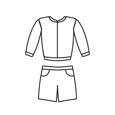 Eşofman vektör. Eşofman simgesi fitness. Mens spor uymak vektör.