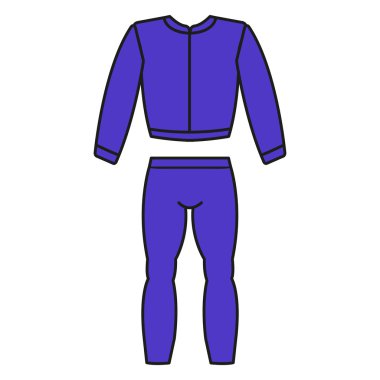 Eşofman vektör. Eşofman simgesi fitness. Mens spor uymak vektör.