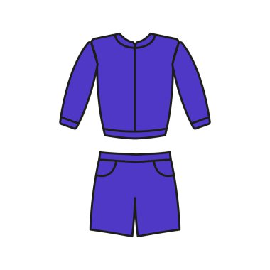 Eşofman vektör. Eşofman simgesi fitness. Mens spor uymak vektör.