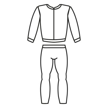 Eşofman vektör. Eşofman simgesi fitness. Mens spor uymak vektör.