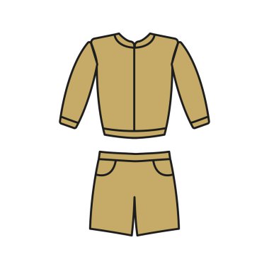 Eşofman vektör. Eşofman simgesi fitness. Mens spor uymak vektör.