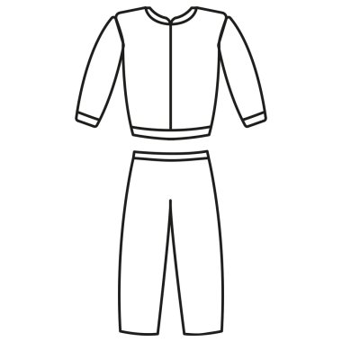 Eşofman vektör. Eşofman simgesi fitness. Mens spor uymak vektör.