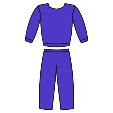 Eşofman vektör. Eşofman simgesi fitness. Mens spor uymak vektör.